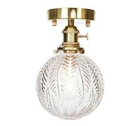 zishuo shop Lampade da Parete, Piccola Plafoniera Giapponese Semplice,Pada da Soffitto Semi-Incassata con Paralume in Vetro, Illuminaziper la Casa, Vicino Alle Luci Del Soffittor Ingresso, Corridoio,