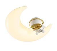 zishuo shop Lampade da Parete, Plafonierar Cameretta Deini, 40 W, 3000 K-6000 K, Dimmerabile, a Forma Di Luna,Pada da Soffittor Cameretta Deini,Pada da Soffittor Studio e Camera da Letto Nordica,R Cam