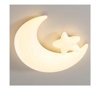 zishuo shop Lampade da Parete, Plafonierar Cameretta Deini, 40 W, 3000 K-6000 K, Dimmerabile, a Forma Di Luna,Pada da Soffittor Cameretta Deini,Pada da Soffittor Studio e Camera da Letto Nordica,R Cam