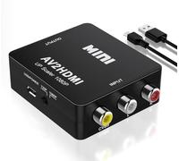 ZISONIX - Adattatore Convertitore Audio Video da AV RCA CVBS a HDMI, Supporto 720 1080P per Fotocamera, Xbox 360, PS1, PS2, WII, N64, Snes, NES, PSP, Lettore DVD, VHS