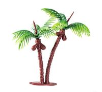 ZiStarlilife 1 confezione di albero di cocco artificiale in plastica modello pianta 63 x 65 cm verde in miniatura palma per modelli architettonici sabbia tavolo strada paesaggio giardino festa