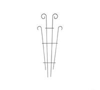 ZiStarlilife 1 graticcio per piante in metallo con paletti a ventaglio e design arricciato, supporto da giardino nero o bianco per edera, rose, clematide, uva, fagioli, piselli, gelsomino, per interni