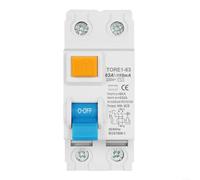 ZiStarlilife 1 interruttore differenziale di sicurezza 2P 63 A 10 mA 6KA 230 V con schema di cablaggio per protezione pannello elettrico industriale bianco (63 A)