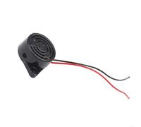 ZiStarlilife 1Pcs Buzzer Elettronico Dc 3-24V 100Db Allarme Suono Continuo Alloggiamento In Plastica Nero Filo Rosso 48X30X15Mm Per Sistemi di Sicurezza Industriale