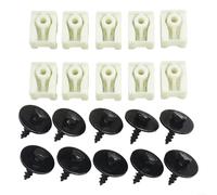 ZiStarlilife 20Pcs Anteriore Posteriore Parafango Liner C-Clip E Hex Bolt Kit Per Bmw 07147311312 07149213164 Nero Bianco Plastica Auto Esterno Trim Riparazione