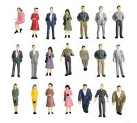 ZiStarlilife 50Pcs 1:50 Scale Modello Persone Figure, Colore Misto Passeggeri Plastica Per OO Gauge Treno Layout, Sabbia Scene Tabella E Ferrovia Diorama Decorazione