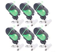ZiStarlilife 6 allarmi elettrici per pesca con luce LED e allarmi sonori, campanello a clip per più canne, ABS e acciaio inossidabile (nero)