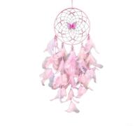 ZiStarlilife Acchiappasogni fatto a mano da appendere alla parete, con piume e perline, 67 cm, mobile decorativo per dormire tranquillo in camera da letto, soggiorno o dormitorio