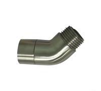 ZiStarlilife Adattatore a gomito per soffione doccia G1/2, angolo di 135° con filettatura interna ed esterna, in acciaio inox 304 spazzolato, accessorio da bagno per ristrutturazione domestica e uso
