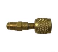 ZiStarlilife Adattatore in ottone resistente HVAC a connessione rapida per R32 R454B da 1/4 a 1/4 di pollice SAE filettatura Anti Blowback Design HVAC System Raccordi zigrinati con impugnatura