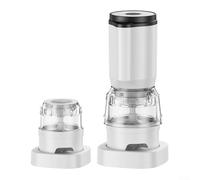 ZiStarlilife BrandName - Macinasale elettrico ricaricabile con grossolanità regolabile, ricarica USB, funzionamento con un solo pulsante, include scatole per spezie grigio bianco (bianco)