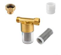 ZiStarlilife Confezione da 1 filtro dell'acqua per sedimenti in ottone riutilizzabile 40 per camper, riscaldatore, tubo da giardino, sistema di barche marine, previene l'accumulo di incrostazioni