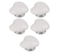 ZiStarlilife Confezione da 10 bottoni a pressione a forma di cuore, in plastica, per serbatoio dell'acqua, si adattano alla maggior parte dei WC standard, accessori decorativi per il bagno di casa (10
