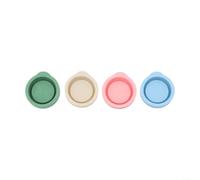 ZiStarlilife Confezione da 4 bottiglie riutilizzabili in silicone da 48 mm per bottiglie Stanpac e per LIBBEY, coperchi lavabili in lavastoviglie, colore verde, blu, bianco, rosa, per la cucina di