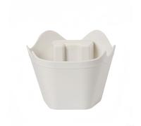 ZiStarlilife Contenitore piccolo per caffè espresso, con base antiscivolo, design curvo, riduzione del rumore, per casa, bar, ristorante, bancone della cucina (bianco)