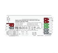 ZiStarlilife Controller digitale a strisce LED per ESP32 WLED con microfono USB-C 60 W PD UART 5-24 V Supporto per WS2812B SK6812 RGBW per RGBCCT per decorazione domestica auto partito bianco