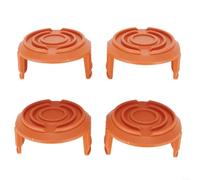 ZiStarlilife Coperture per bobine per decespugliatore Worx, ricambio senza attrezzi, in plastica arancione, accessori da giardino, confezione da 4, compatibili con WG150, WG151, WG152, WG153, WG154