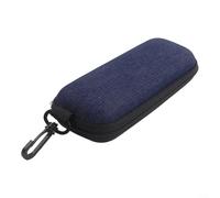 ZiStarlilife Custodia per occhiali portatile, grande, rigida, protettiva, con chiusura a cerniera, per occhiali e occhiali da sole, struttura in tessuto rosso, verde, blu, nero o arancione, (nero)