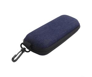 ZiStarlilife Custodia per occhiali portatile, grande, rigida, protettiva, con chiusura a cerniera, per occhiali e occhiali da sole, struttura in tessuto rosso, verde, blu, nero o arancione, (nero)