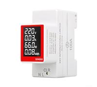 ZiStarlilife Din Rail Digital Electricity Meter Voltmetro Amperometro di Potenza AC 50-300V 0-100A Display LCD Misurazione dell'energia Retroilluminazione Controllo Sistema di monitoraggio