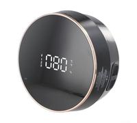ZiStarlilife Dispenser automatico di sapone da 300 ml, con sensore di movimento in schiuma, montaggio a parete, touchless, display della temperatura per bagno e cucina, bianco e nero (gel nero)