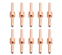 ZiStarlilife Elettrodo a punta lunga estesa e ugelli per taglierina al plasma, compatibili con torcia da taglio PT-31 e LG-40, punte al plasma in metallo 40A in set da 10 pezzi per produzione CNC
