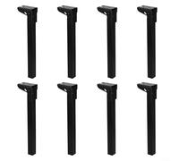 ZiStarlilife Gambe pieghevoli per tavolo a 90°, in ferro, con piedini in gomma e viti, per panche, scrivanie fai da te, tavolini da caffè, tavoli da campeggio, 43 x 8 x 4 cm (8 pezzi)