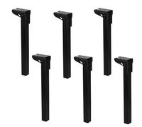 ZiStarlilife Gambe pieghevoli per tavolo a 90°, in ferro, con piedini in gomma e viti per panche, scrivanie fai da te, tavolini da caffè, tavoli da campeggio, 43 x 8 x 4 cm (6 pezzi)