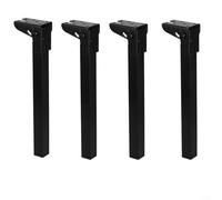 ZiStarlilife Gambe pieghevoli per tavolo a 90°, in ferro, con piedini in gomma e viti per panche, scrivanie fai da te, tavolini da caffè, tavoli da campeggio, 43 x 8 x 4 cm (4 pezzi)