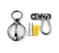 ZiStarlilife Kit di anelli per cravatta in acciaio inox con clip e supporto a parete per legare e addestrare i cavalli in modo sicuro per stare tranquilli all'aperto