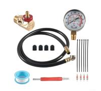 ZiStarlilife Kit di riparazione per serbatoi d'aria con valvole di sicurezza in ottone, manometro 200 PSI, tubo dell'aria FNPT da 1/4 di pollice e nucleo valvola per manutenzione del veicolo, 19 pezzi