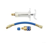 ZiStarlilife Kit iniettore tintura olio sistema AC auto 30ML con accoppiatore rapido lato basso adattatore 1/4 SAE strumento HVAC professionale per sistema di aria condizionata auto