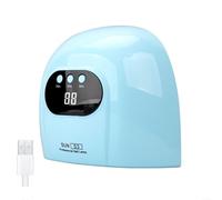 ZiStarlilife Lampada UV per unghie, 24 LED con sensore automatico, 3 impostazioni del timer, asciuga USB per manicure domestica e salone (blu)