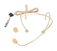 ZiStarlilife Microfono auricolare regolabile Microfono a condensatore cardioide Microfono XLR da 3,5 mm per sistemi wireless Lezioni di culto sul palco Attrezzature audio professionali Beige