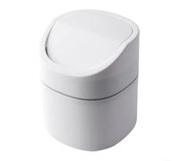 ZiStarlilife Mini pattumiera da scrivania con coperchio, in plastica ABS, compatta per cucina o ufficio, 135 x 165 cm, bianco o blu, ideale per la casa e lo spazio di lavoro