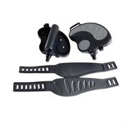 ZiStarlilife Pedali per cyclette con cinghie, filettatura da 1/2 e 9/16 pollici, piattaforma ergonomica antiscivolo per ciclismo, spin bike, allenamento a casa e palestra (9/16 (14 mm)