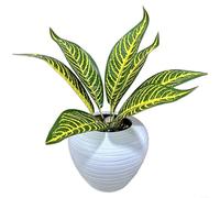 ZiStarlilife Pianta artificiale di serpente, foglie finte Sansevieria a 7 forchette con steli pieghevoli, foglie realistiche in gomma stampata in seta per decorazioni domestiche, composizioni di