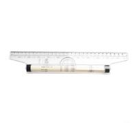 ZiStarlilife Righello a rullo parallelo da 15 cm/30 cm, con design bilanciato per disegno liscio e misurazione accurata degli angoli, strumento in plastica trasparente per architetti, ingegneri, (30