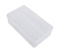 ZiStarlilife Scatola portaoggetti in plastica trasparente per bobine da cucito, in polipropilene, doppia serratura, 42 scomparti per bobine di filo, custodia trasparente di grande capacità, 23,7 x