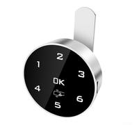 ZiStarlilife Serratura elettronica per armadietto, con tastiera e carta d'identità, struttura in lega, ricaricabile tramite USB, funzione di allarme per sauna o armadietto del bagno (30 mm)