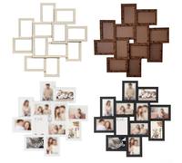 ZiStarlilife Set di 12 cornici per collage da 10 x 15 cm, in legno ingegnerizzato, facile da montare e versatile montaggio a parete, per ricordi di famiglia (venatura del legno di palma)