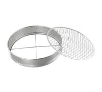 ZiStarlilife Set di 5 setacci per terreno in acciaio inox con rete da 3 mm-12 mm, setaccio rotondo per compostaggio da 30 cm, per giardinaggio, invasatura, bonsai e inizio