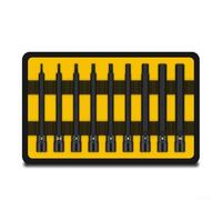 ZiStarlilife Set di 9 chiavi a bussola esagonali da 1/4 di pollice per dispositivi di fissaggio Torx con custodia, dimensioni H2-H10, utensili manuali per riparazione automatica in metallo