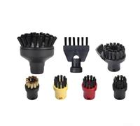 ZiStarlilife Set di spazzole per pulizia e panno per mocio Karcher SC1 SC2 SC4 SC5, setole di rame, spazzola rotonda piccola e coperture in panno multistrato per angoli della cucina e del bagno (E)