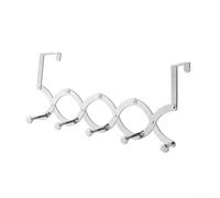 ZiStarlilife Stendibiancheria per termosifone, retrattile, in acciaio inox, salvaspazio, in metallo, con antiscivolo, per armadietti, bagni, guardaroba (5 ganci)