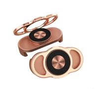 ZiStarlilife Supporto magnetico girevole a 360°, supporto pieghevole in metallo con presa forte, per auto e ufficio, compatibile con tutti gli smartphone, argento (oro rosa)