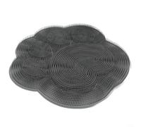 ZiStarlilife Tappetino per doccia in silicone con ventose e setole morbide, design a parete per la pulizia di piedi, schiena e braccia in bagno o doccia (grigio)