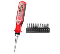 ZiStarlilife Tester digitale di tensione, penna di misurazione con display a LED Smart Voice, strumento di test per circuiti elettrici con cacciavite a croce e sistema di allarme triplo, 175 mm, 24