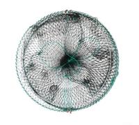 ZiStarlilife Trappola da pesca a rete pieghevole, a doppia apertura, cilindrica, per gamberi, granchi, gamberetti, aragoste, con borsa portaoggetti, design portatile (40 cm x 20 cm)