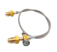 ZiStarlilife Tubo adattatore per stazione di ricarica per bombole Argon con attacco G 5/8" RH, in acciaio inox, per design intrecciato, lunghezza 90 cm (stile 5)
